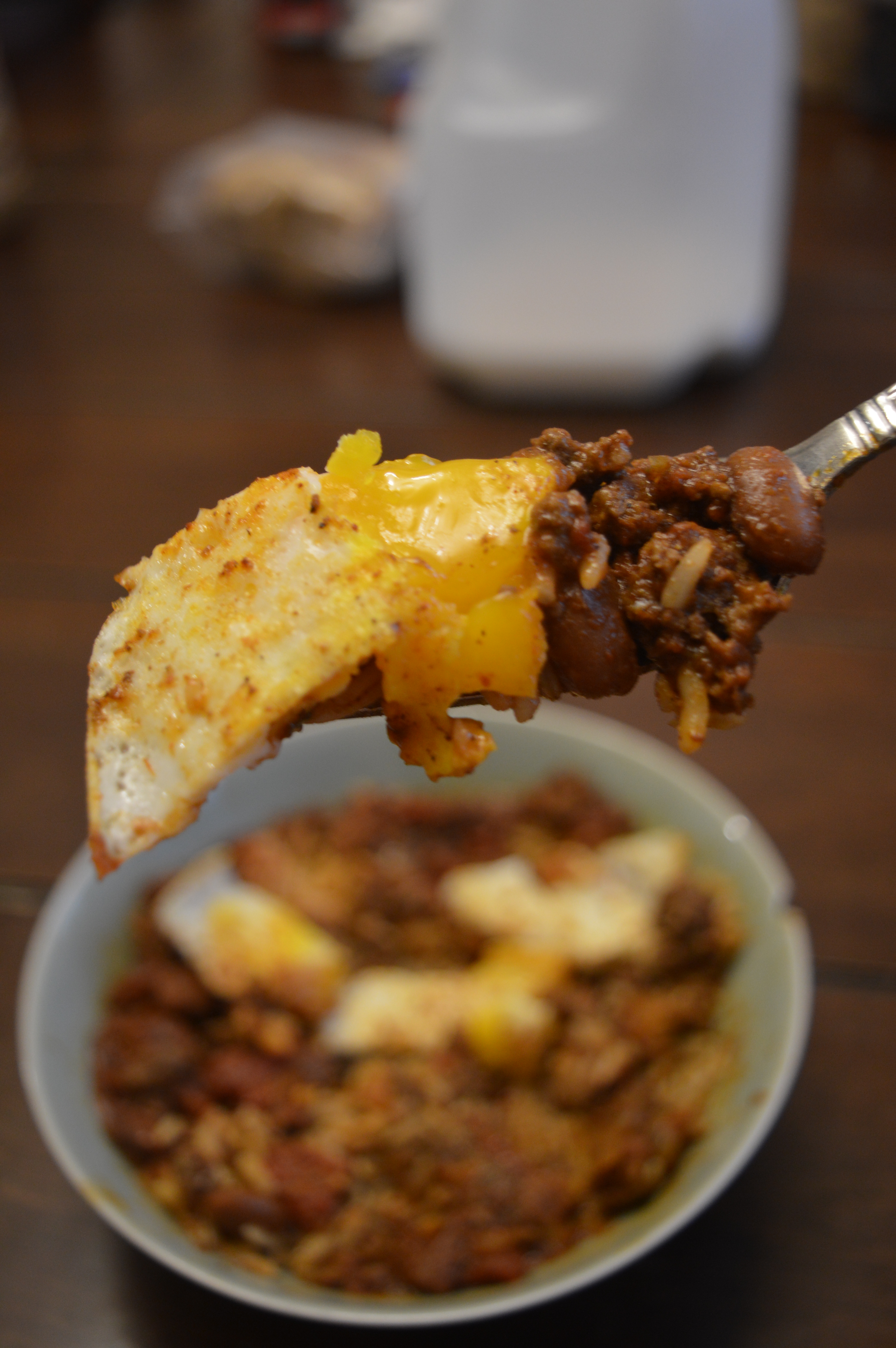 chili rice fried egg recipe breakfast