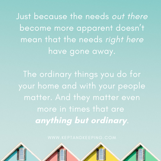 homemaking 2020 crisis ordinary 